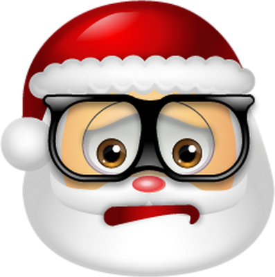 père noël - fête - loisirs - smiley émoticône émoji cartoon clipart illustration - artémotic