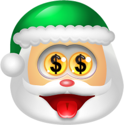 père noël - fête - loisirs - smiley émoticône émoji cartoon clipart illustration - artémotic