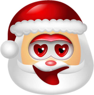 père noël - fête - loisirs - smiley émoticône émoji cartoon clipart illustration - artémotic