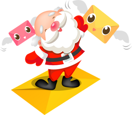 père noël - fête - loisirs - smiley émoticône émoji cartoon clipart illustration - artémotic