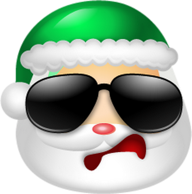 père noël - fête - loisirs - smiley émoticône émoji cartoon clipart illustration - artémotic
