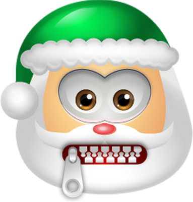 père noël - fête - loisirs - smiley émoticône émoji cartoon clipart illustration - artémotic