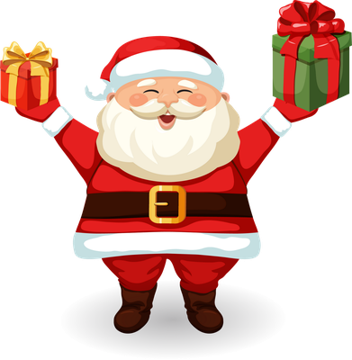 père noël - fête - loisirs - smiley émoticône émoji cartoon clipart illustration - artémotic