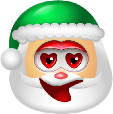 père noël - fête - loisirs - smiley émoticône émoji cartoon clipart illustration - artémotic