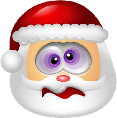 père noël - fête - loisirs - smiley émoticône émoji cartoon clipart illustration - artémotic