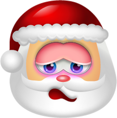 père noël - fête - loisirs - smiley émoticône émoji cartoon clipart illustration - artémotic