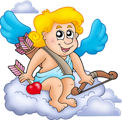 cupidon saint-valentin - fête - loisirs - smiley émoticône émoji cartoon clipart illustration - artémotic