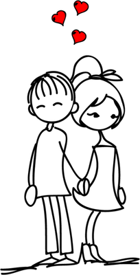 amoureux saint-valentin - fête - loisirs - smiley émoticône émoji cartoon clipart illustration - artémotic