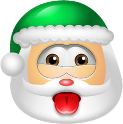 père noël - fête - loisirs - smiley émoticône émoji cartoon clipart illustration - artémotic