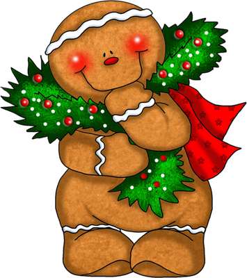 pain d'épice de noël - fête - loisirs - smiley émoticône émoji cartoon clipart illustration - artémotic