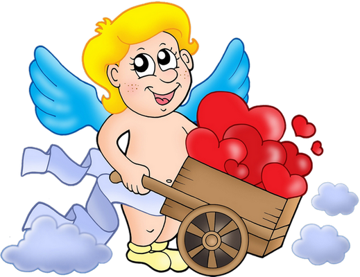 cupidon saint-valentin - fête - loisirs - smiley émoticône émoji cartoon clipart illustration - artémotic