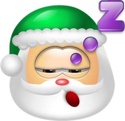 père noël - fête - loisirs - smiley émoticône émoji cartoon clipart illustration - artémotic