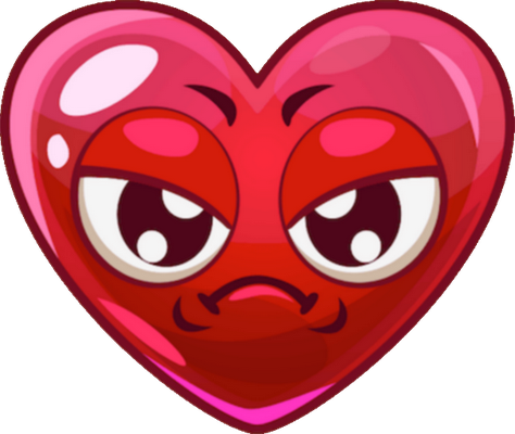 cœur saint-valentin - fête - loisirs - smiley émoticône émoji cartoon clipart illustration - artémotic