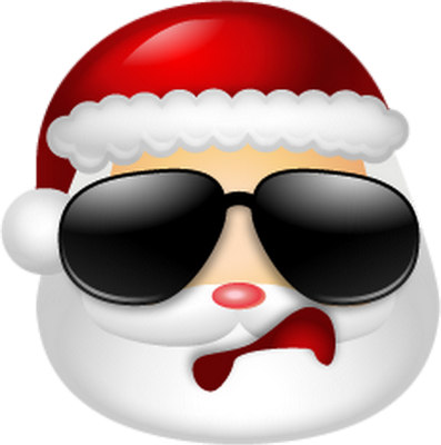 père noël - fête - loisirs - smiley émoticône émoji cartoon clipart illustration - artémotic