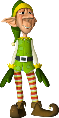 elfe de noël - fête - loisirs - smiley émoticône émoji cartoon clipart illustration - artémotic