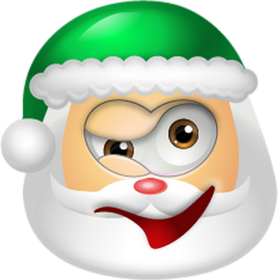 père noël - fête - loisirs - smiley émoticône émoji cartoon clipart illustration - artémotic