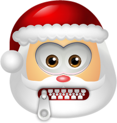 père noël - fête - loisirs - smiley émoticône émoji cartoon clipart illustration - artémotic