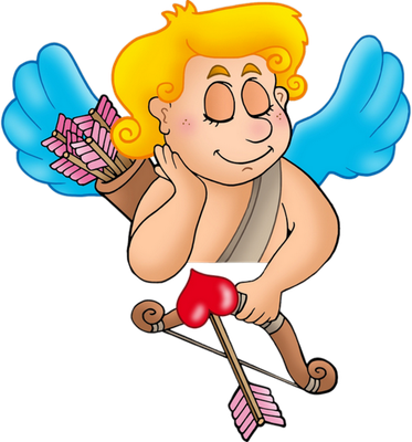 cupidon saint-valentin - fête - loisirs - smiley émoticône émoji cartoon clipart illustration - artémotic