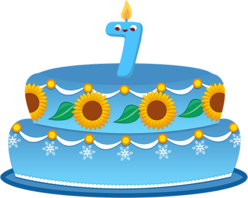 gâteau d'anniversaire - fête - loisirs - smiley émoticône émoji cartoon clipart illustration - artémotic