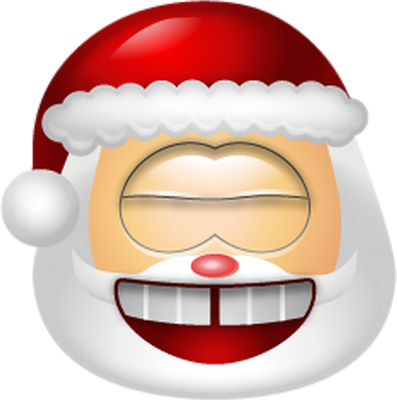 père noël - fête - loisirs - smiley émoticône émoji cartoon clipart illustration - artémotic