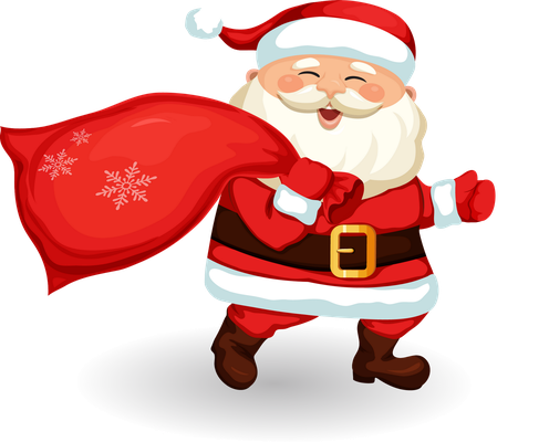 père noël - fête - loisirs - smiley émoticône émoji cartoon clipart illustration - artémotic