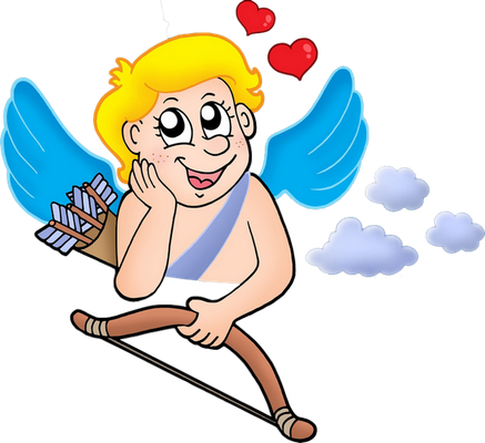 cupidon saint-valentin - fête - loisirs - smiley émoticône émoji cartoon clipart illustration - artémotic