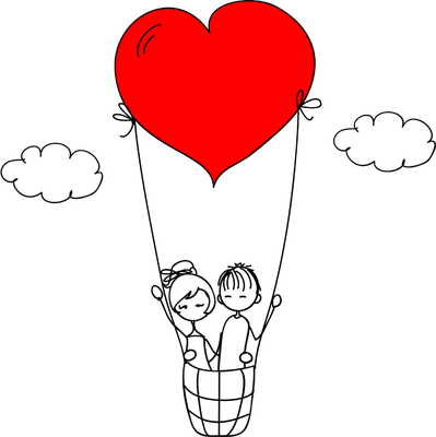 amoureux saint-valentin - fête - loisirs - smiley émoticône émoji cartoon clipart illustration - artémotic