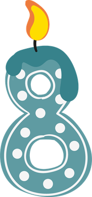 bougie d'anniversaire - fête - loisirs - smiley émoticône émoji cartoon clipart illustration - artémotic