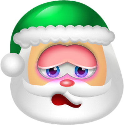 père noël - fête - loisirs - smiley émoticône émoji cartoon clipart illustration - artémotic