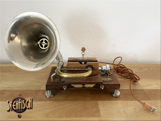 Steampunk GrammiPhone  "UnaTon 1" stehfisch.de - Stehfisch - Steffen Fichtner