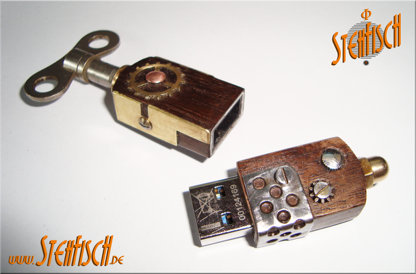 Steampunk USB-Stick "Cubico32", Stehfisch, stehfisch.de, Steffen Fichtner