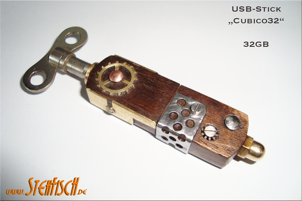 Steampunk USB-Stick "Cubico32", Stehfisch, stehfisch.de, Steffen Fichtner