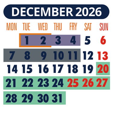 VMByachts Schedule | December 2026
