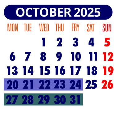 VMByachts Schedule | October 2025