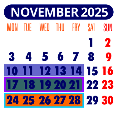 VMByachts Schedule | November 2025