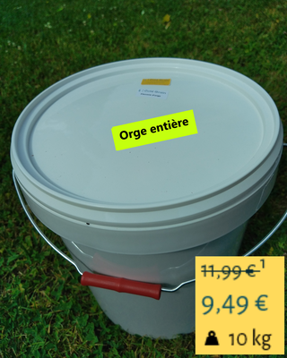 Seau d'orge entière