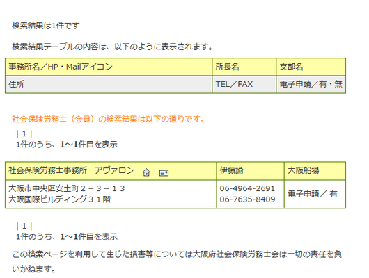 大阪府社会保険労務士会　大阪府社労士検索　社会保険労務士事務所アヴァロン