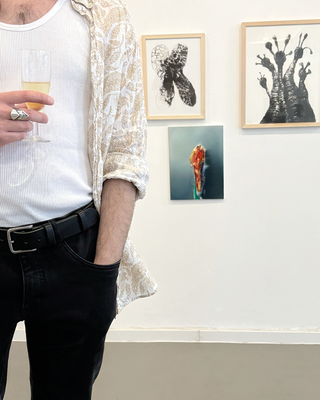 Friedrich7, Ausstellung Wunderkammerflimmern, Malerei Eilike Schlenkhoff, Zeichnung Thomas Autering