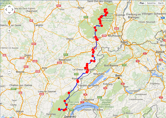 Jour 2: St Claude-LeBonhomme, 391 kms