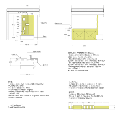 DETAILS DES MEUBLES DE L'ENTREE 