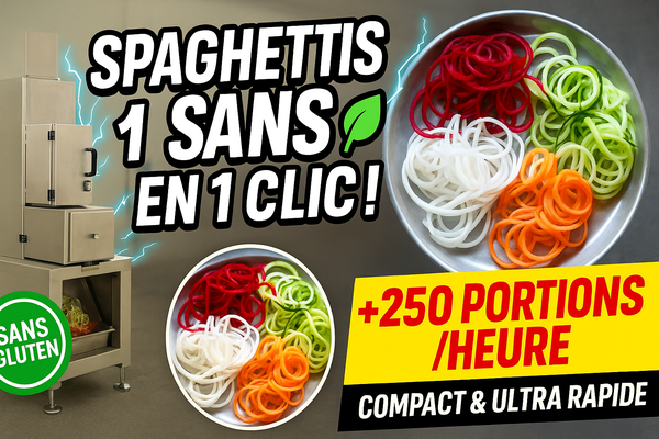 machine pour fabrication de spaghettis de légumes