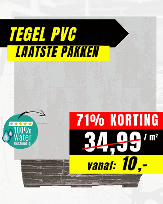 Tegel pvc aanbieding