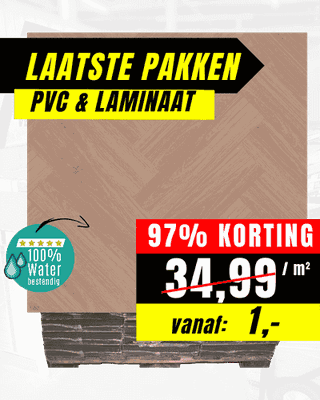 Laatste pakken PVC voor 1 euro