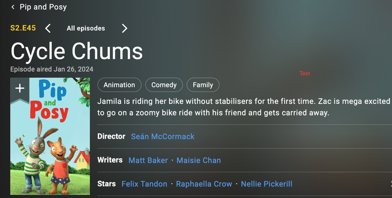 Pre-school episode PIP AND POSY 'Cycle Chums' IMDB entry (2024)
