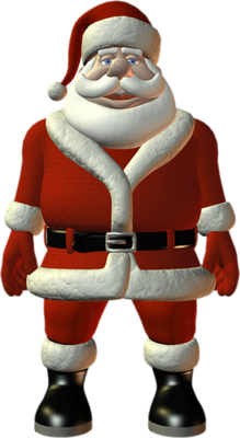 père noël - fête - loisirs - smiley émoticône émoji cartoon clipart illustration - artémotic