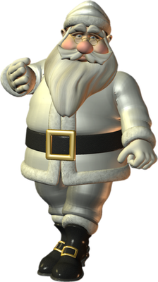 père noël - fête - loisirs - smiley émoticône émoji cartoon clipart illustration - artémotic