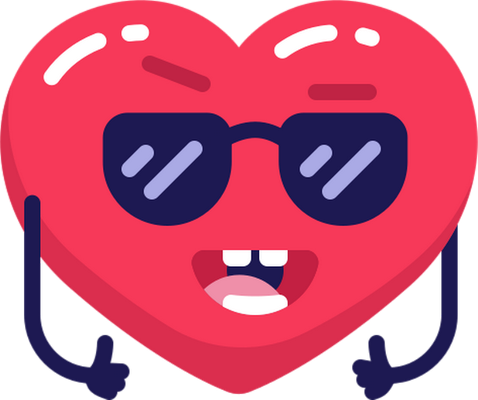 cœur saint-valentin - fête - loisirs - smiley émoticône émoji cartoon clipart illustration - artémotic