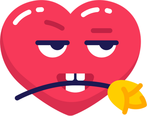 cœur saint-valentin - fête - loisirs - smiley émoticône émoji cartoon clipart illustration - artémotic