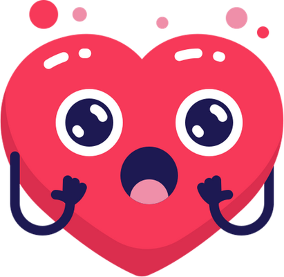 cœur saint-valentin - fête - loisirs - smiley émoticône émoji cartoon clipart illustration - artémotic