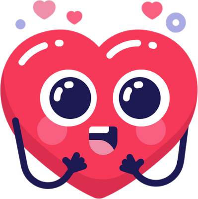cœur saint-valentin - fête - loisirs - smiley émoticône émoji cartoon clipart illustration - artémotic